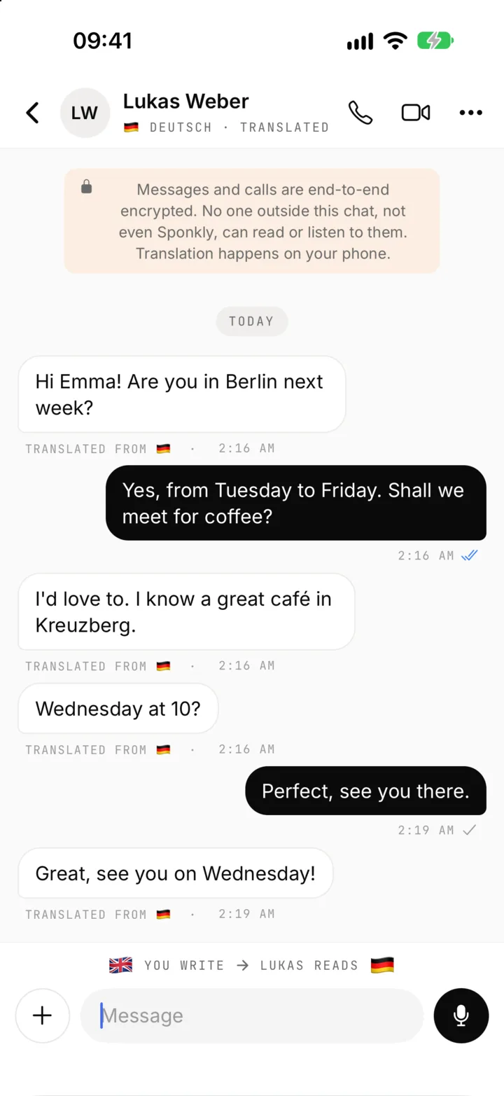 Translated chats